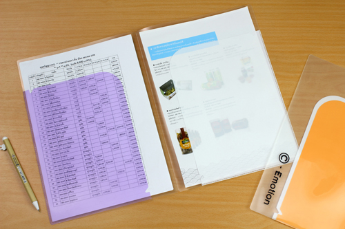 แฟ้มพับ A4 มีช่องใส่เอกสาร พิมพ์ลาย 523Q