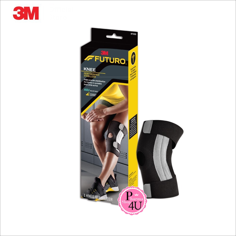 FUTURO Knee Performance Stabilizer ADJ ฟูทูโร่ พยุงหัวเข่า เสริมแกนข้าง ปรับกระชับได้ (รุ่น นีโอพรีน)