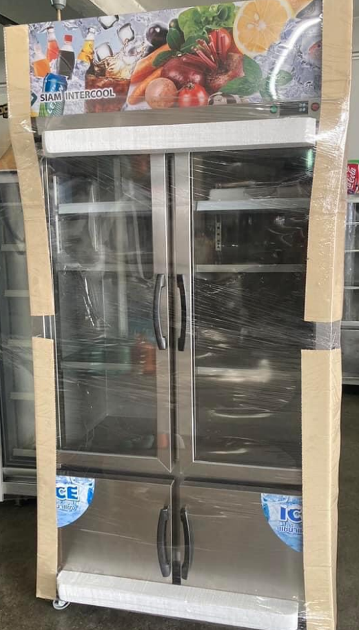 ตู้แช่เครืองดื่ม แช่ผัก 2 ประตูบนเย็น และ แช่เเข็ง 2 ประตูล่าง Siam intercool