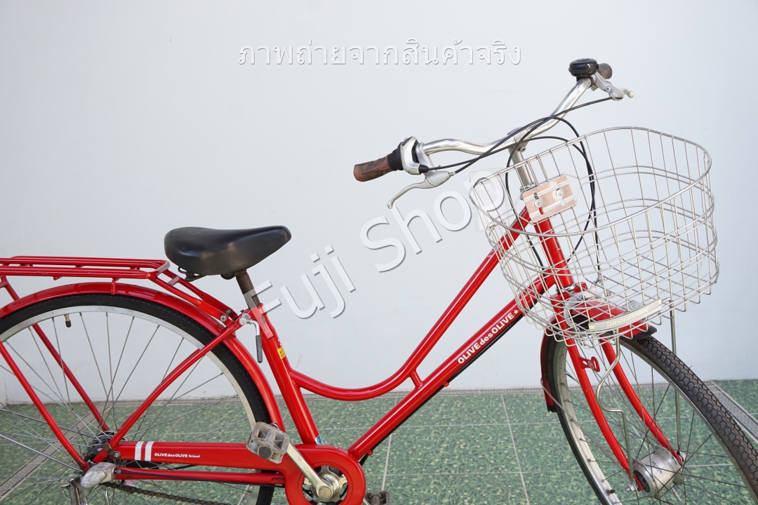 จักรยานแม่บ้านญี่ปุ่น - ล้อ 27 นิ้ว - เกียร์ 6 สปีด - สีแดง [จักรยานมือสอง]