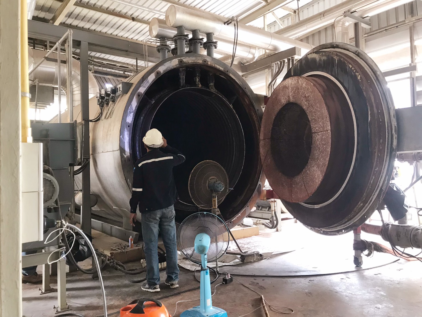 ตรวจสอบหม้อน้ำมันร้อน(HOt Oil Boiler), หม้อต้ม