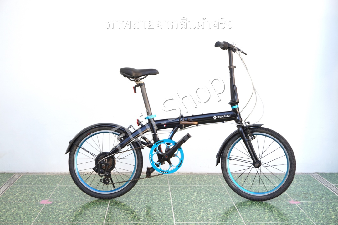 จักรยานพับได้ญี่ปุ่น - ล้อ 20 นิ้ว - มีเกียร์ - อลูมิเนียม - Renault Light 10 - สีดำ [จักรยานมือสอง]