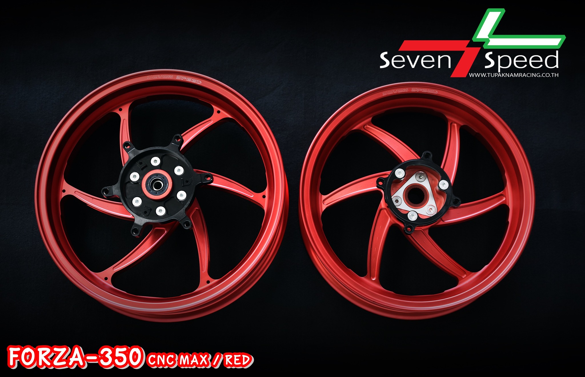 CNC MAX FORZA-350 สีด้าน ล้อแม็ก forza350 sevenspeed - งานตรงรุ่น ไม่ต้องแปลงรถ - งานไทยแท้ เกรดพรีเมี่ยม - ผลิตจากวัตถุดิบคุณภาพสูงด้วยเครื่องจักรที่ทันสมัย - ชิ้นงานมีความละเอียดสวยงาม - มีความสวยงาม แข็งแรง ทนทาน ราคา 9,800 บาท