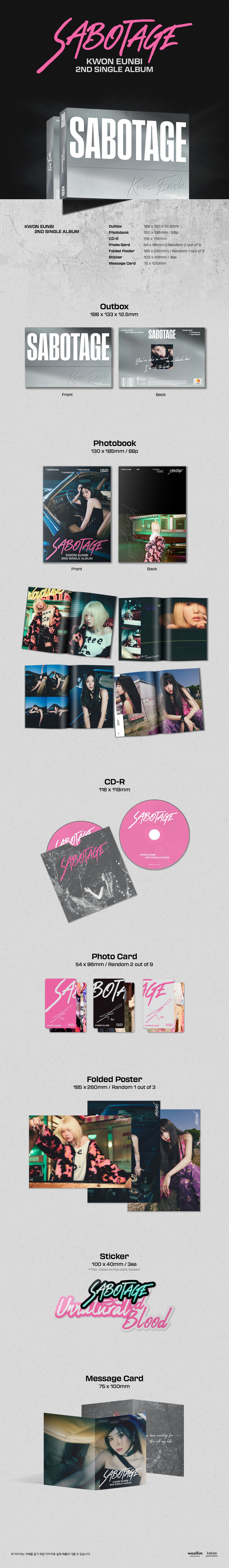 [PRE-ORDER] KWON EUN BI - 2nd Single Album "SABOTAGE"