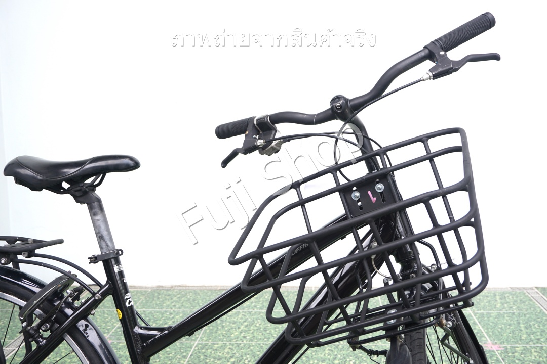 จักรยานแม่บ้านญี่ปุ่น - ล้อ 700x38C - เกียร์ 7 สปีด - อลูมิเนียม - ไฟหน้าอัตโนมัติ - Office Press CM - สีดำ [จักรยานมือสอง]