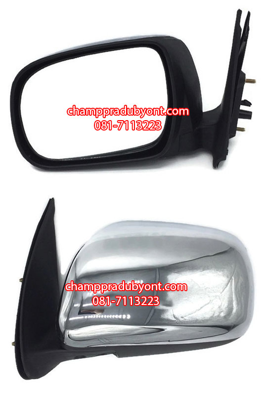 กระจกมองข้างปรับมือ TOYOTA VIGO 04-11 โครเมี่ยม