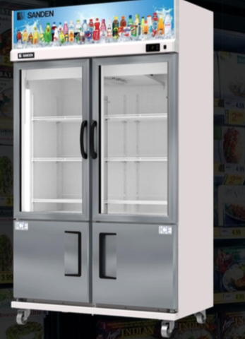 ตู้แช่เครืองดื่ม 2 ประตู Sanden intercool YDM-1005 ขนาด 700ลิตร