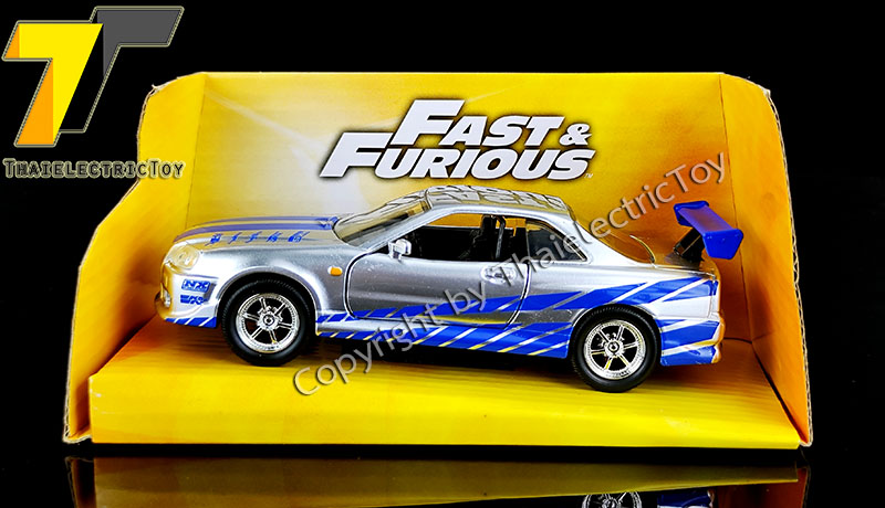 โมเดลรถ Nissan Skyline GT-R (R34) ของไบรอัน โอคอนเนอร์ ขนาด 1:32