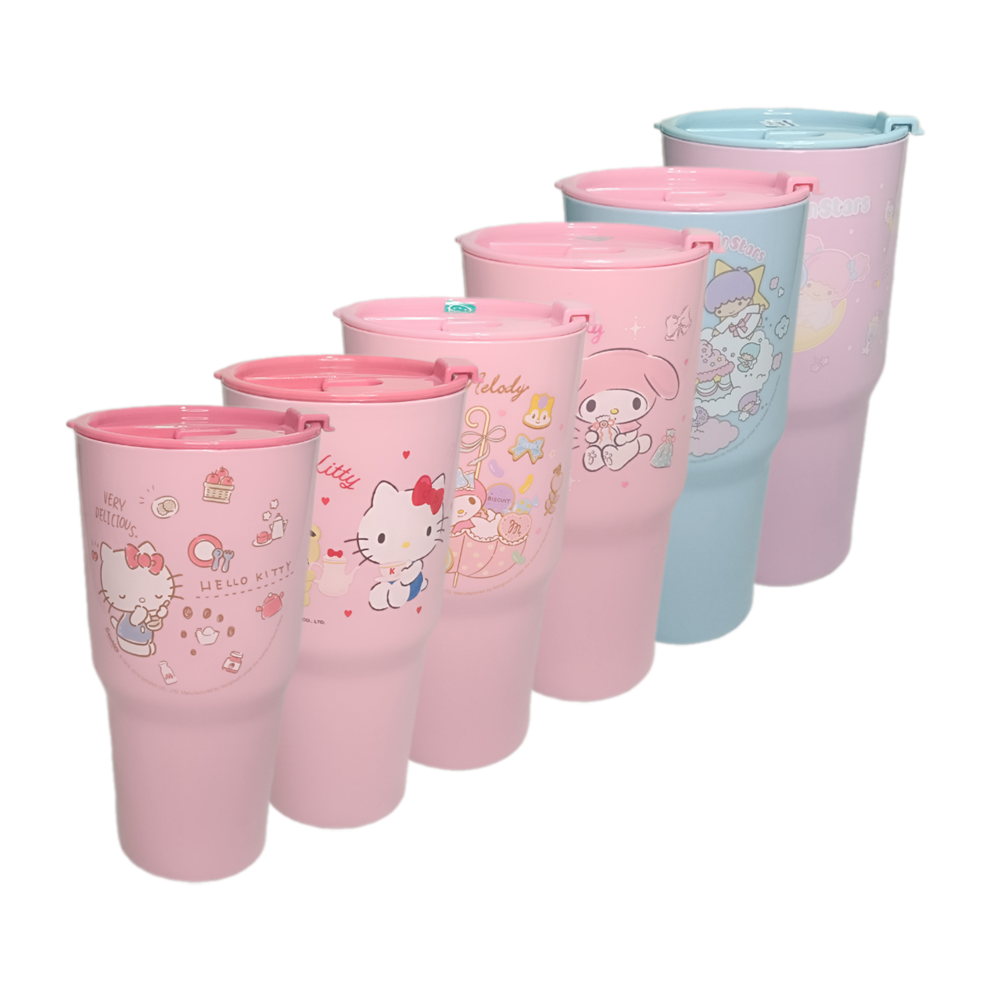 Cup PP 24 oz Hello Kitty Sanrio แก้วน้ำชั้นเดียว แก้วน้ำพลาสติก ลายการ์ตูนซานริโอ ความจุ 24 ออนซ์