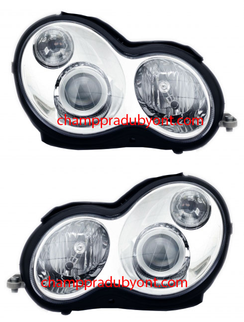ไฟหน้าโปรเจคเตอร์ BENZ C-CLASS W203 2001-2007 ขาว ทรง AMG