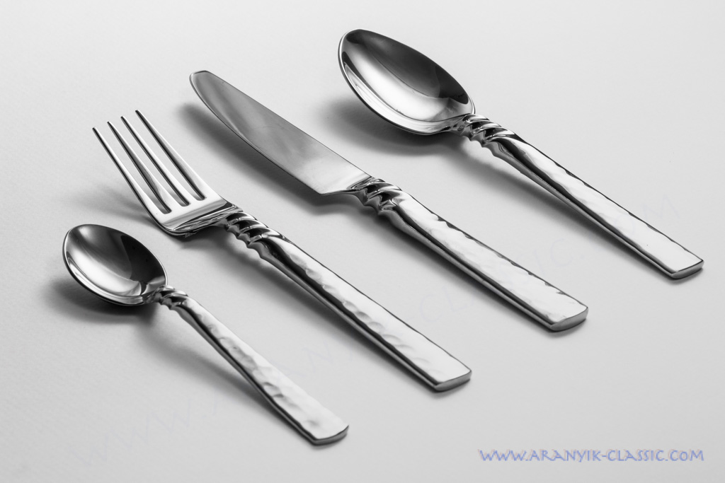 ช้อนส้อมมีด อรัญญิกคลาสสิค แบบ Flattern Spiral