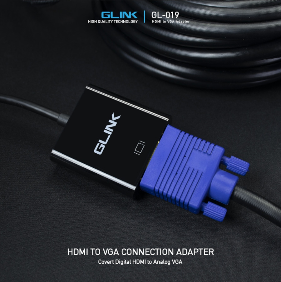 GLINK GL-019 / GL019 HDMI to VGA Adapter BY BILLIONAIRE SECURETECH GL-019