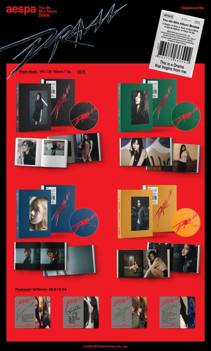 [PRE-ORDER] aespa - 4th Mini Album ""Drama" (Sequence ver.)