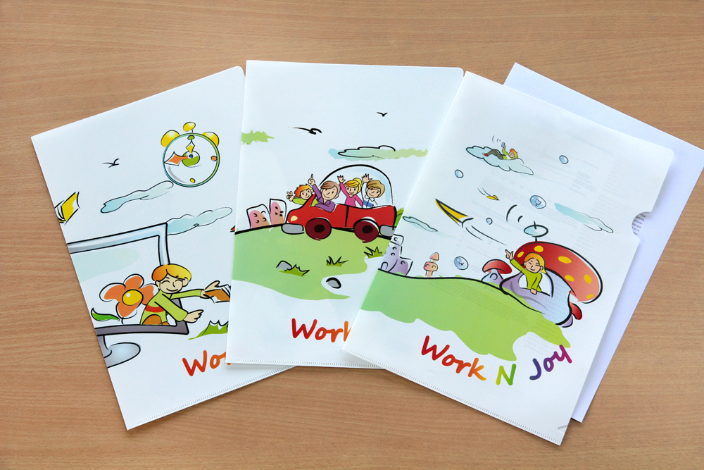 แฟ้มซอง A4 พิมพ์ลาย Work N Joy