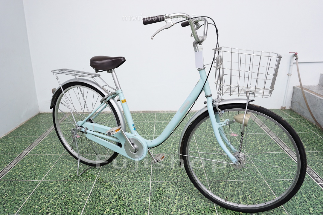 จักรยานแม่บ้านญี่ปุ่น - ล้อ 26 นิ้ว - ไม่มีเกียร์ - ไฟหน้าอัตโนมัติ - Romana - สีฟ้า [จักรยานมือสอง]