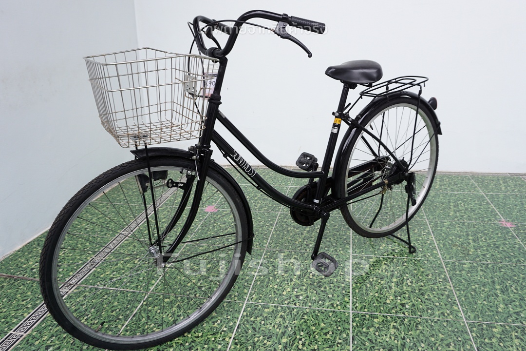 จักรยานแม่บ้านญี่ปุ่น - ล้อ 26 นิ้ว - ไม่มีเกียร์ - Suntrust - สีดำ [จักรยานมือสอง]