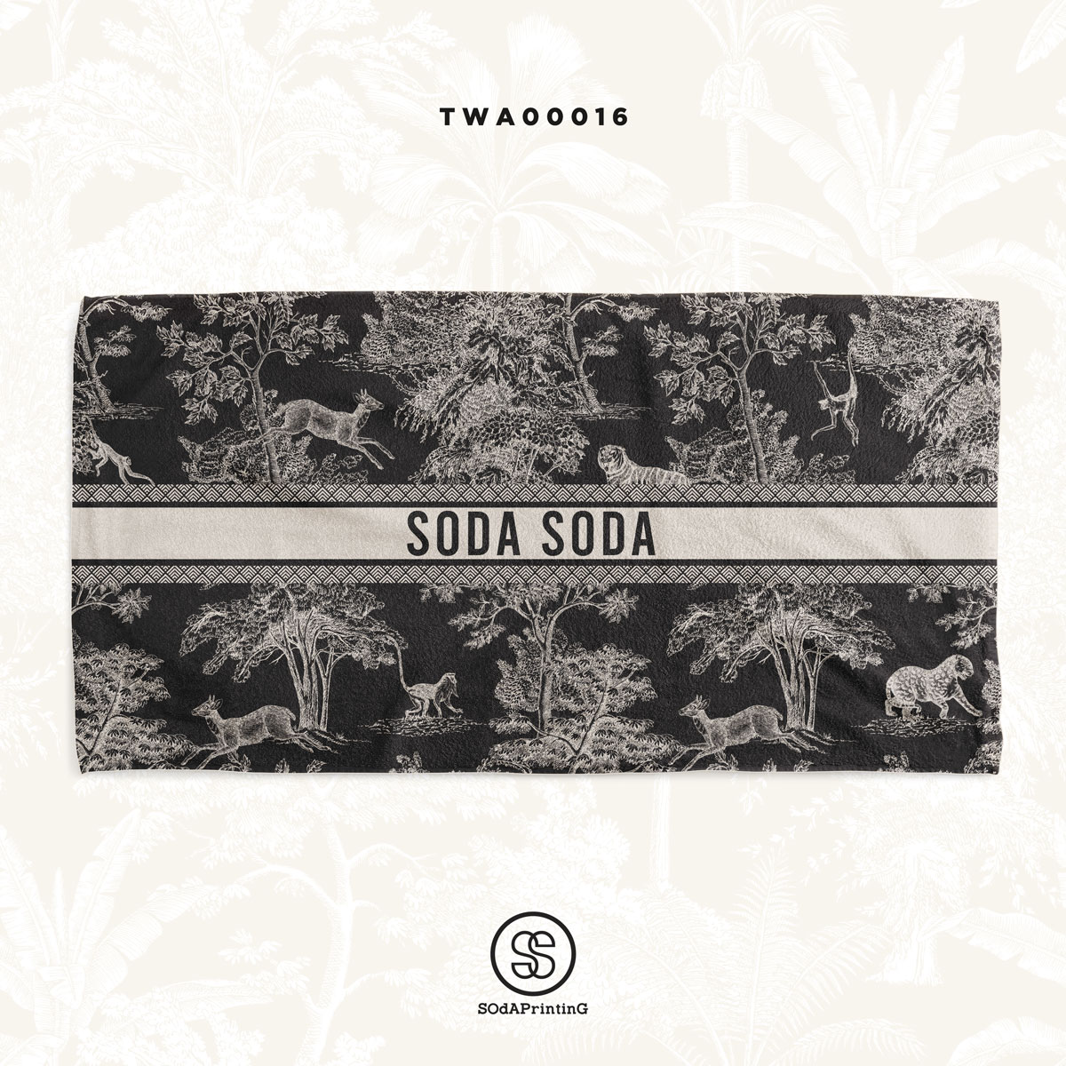 SOdAtowel FOREST (ฺBlack) TWA00016 (Name)
