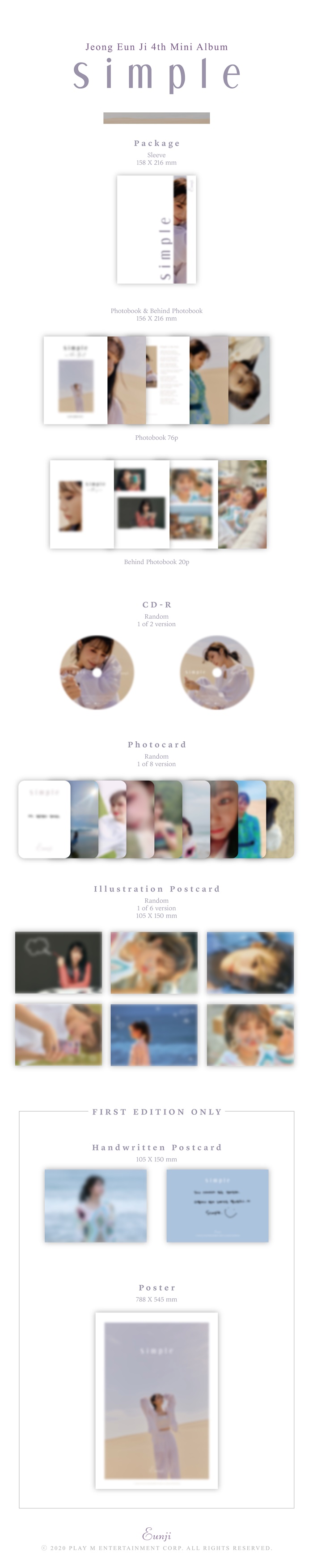 [PRE-ORDER] JEONG EUN JI - 4th Mini Album "SIMPLE"