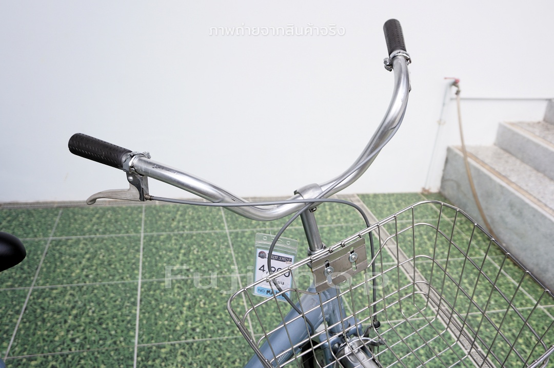 จักรยานแม่บ้านญี่ปุ่น - ล้อ 26 นิ้ว - ไม่มีเกียร์ - อลูมิเนียม - ไฟหน้าอัตโนมัติ - สีฟ้า [จักรยานมือสอง]