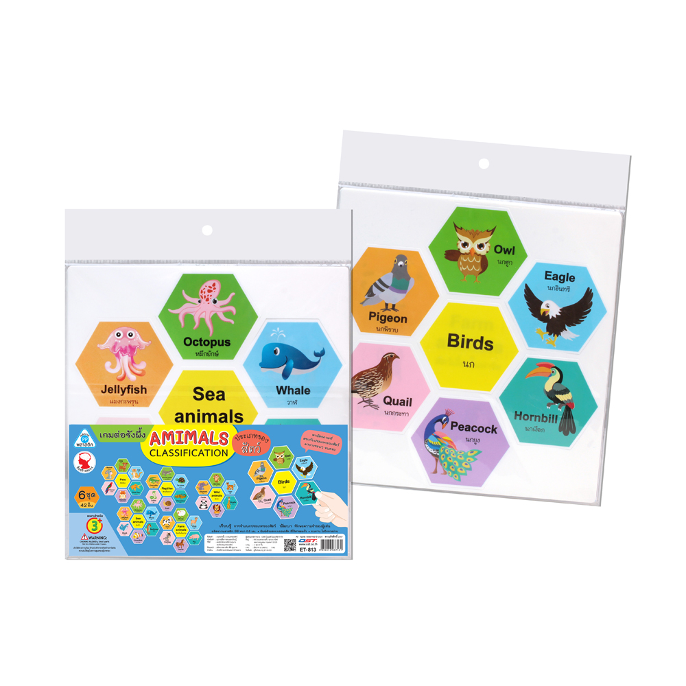 เกมต่อรังผึ้ง ชุดประเภทของสัตว์ Animals Classification ET-813