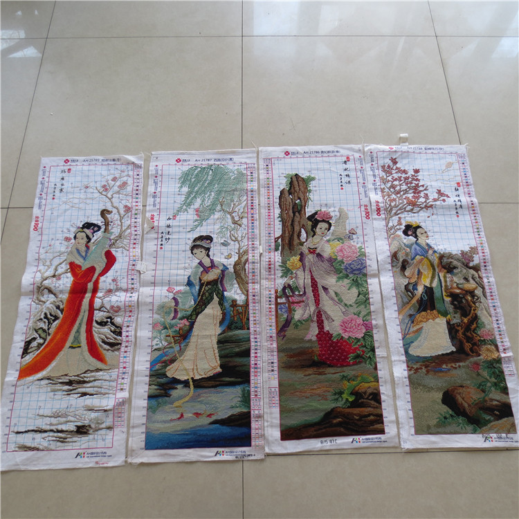 lady-1051 *พร้อมส่ง* ชุดปักครอสติช ลาย เตียวเสี้ยน สาวงามแห่งฤดูใบไม้ร่วง Autumn (ผ้า11CTพิมพ์ลาย ปักครั้งละ 3 เส้นเล็ก) ขนาด 36*96 ซม ผ้าครอสติช 11CTพิมพ์ลายปักบนผ้า ไหมคอตตอน 63 สี ผังลาย เข็ม