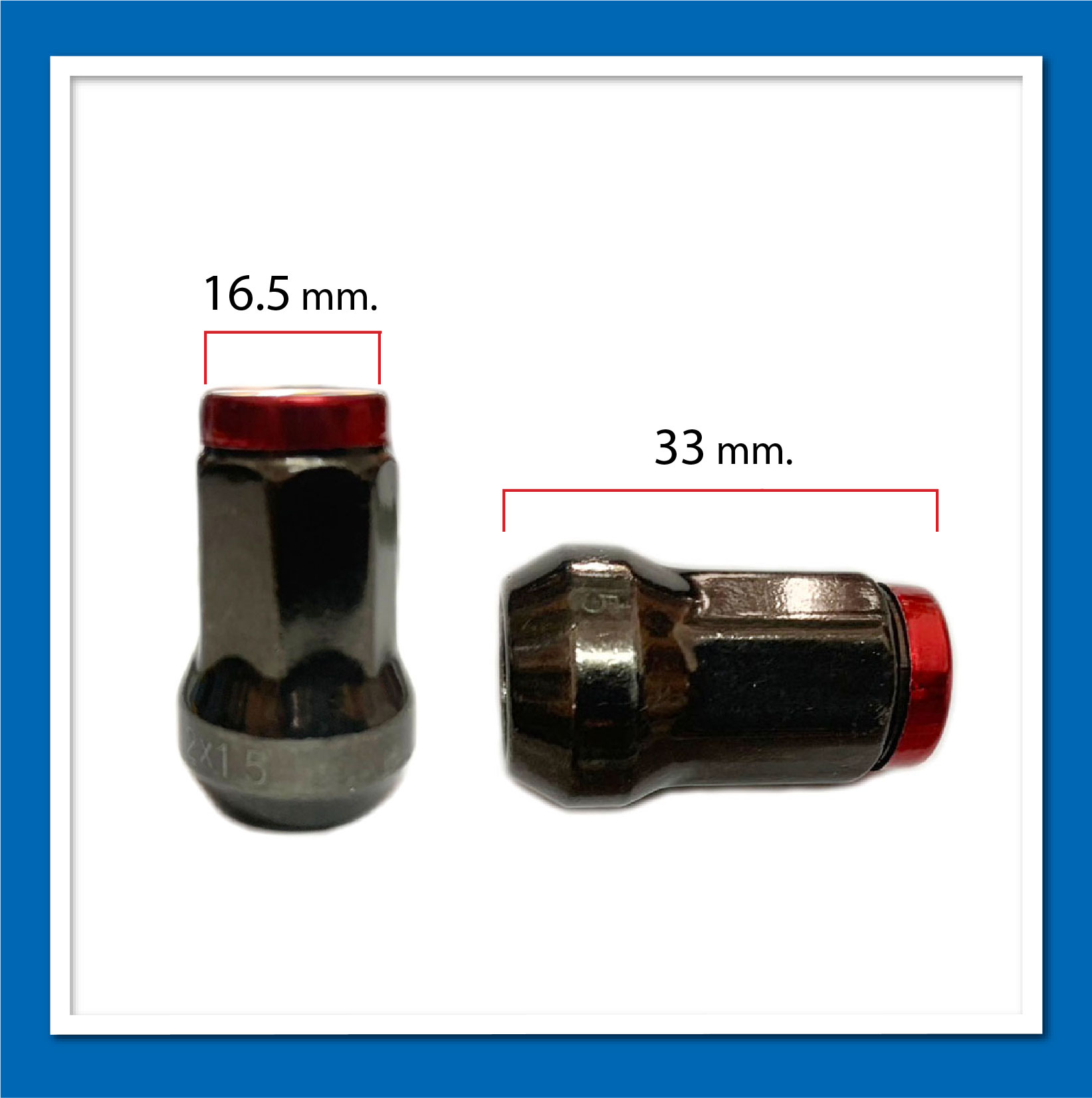 น๊อตล้อรถยนต์ น๊อตแต่ง ฝาสีอลูมิเนียม สำหรับรถกระบะ รถเก๋ง จำนวน 1 ตัว เกลียว 1.5