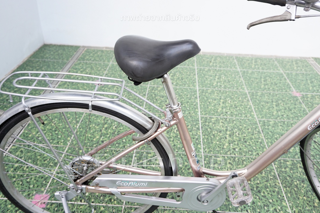 จักรยานแม่บ้านญี่ปุ่น - ล้อ 26 นิ้ว - ไม่มีเกียร์ - อลูมิเนียม - EcoAlumi - สีทอง [จักรยานมือสอง]