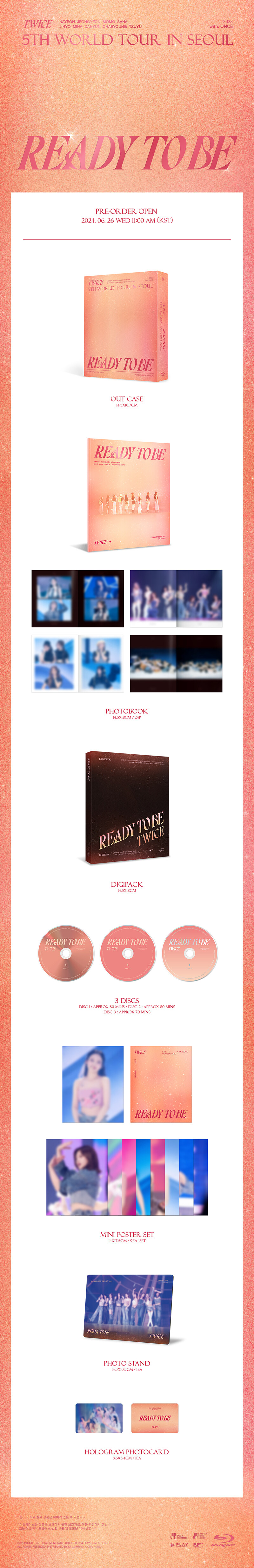 [PRE-ORDER] TWICE - 5th WORLD TOUR "READY TO BE" IN SEOUL (3DVD)
