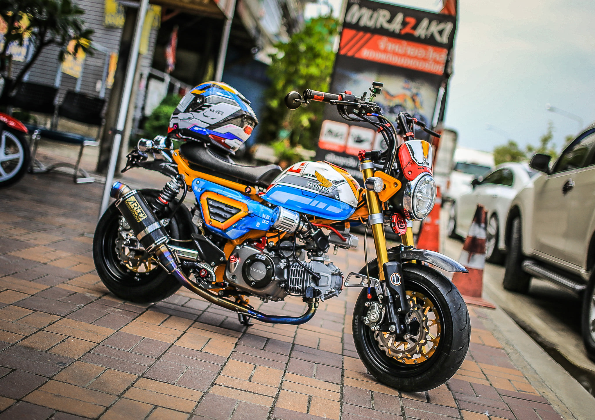 ท่อ AR ไทเทแท้ปลายไทเทแท้เครฟล่า 10500