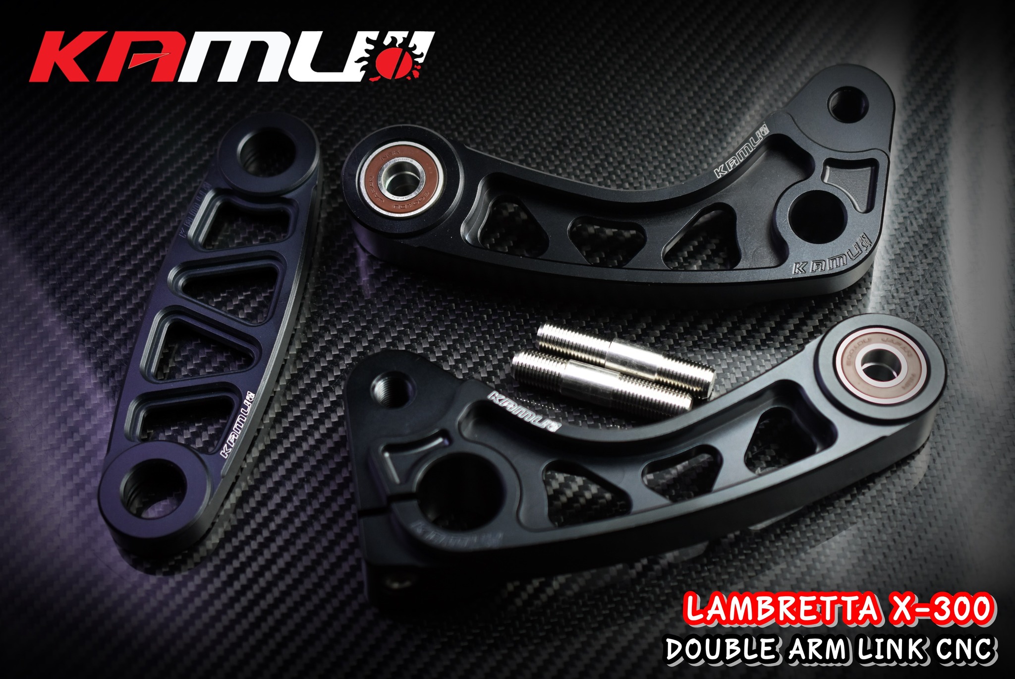 Double Arm Link CNC Lambretta X-300 ขาค้ำปั๊มหน้า CNC