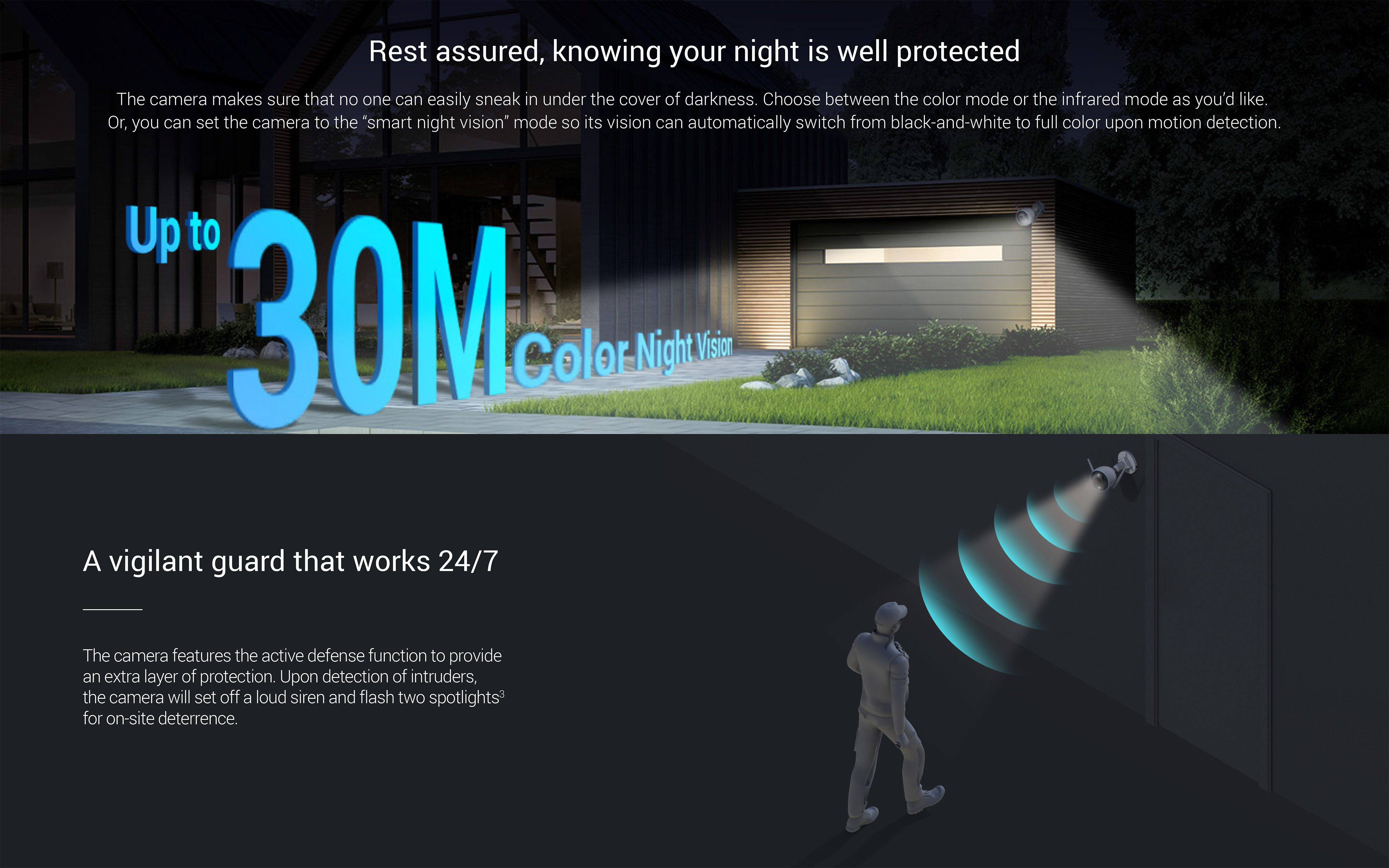 EZVIZ H3 3K กล้องวงจรปิดระบบ IP WIFI ความละเอียด 3K ภาพสี 24 ชม. มีไมค์และลำโพงในตัว ติดตั้งภายนอกได้ BY BILLIONAIRE SECURETECH EZVIZ H3 3K