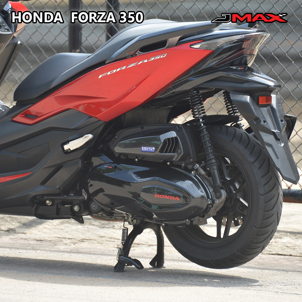 ครอบแคร้งสายพานเต็ม FORZA 350 ดำเงามุข ABS J MAX ราคา1880