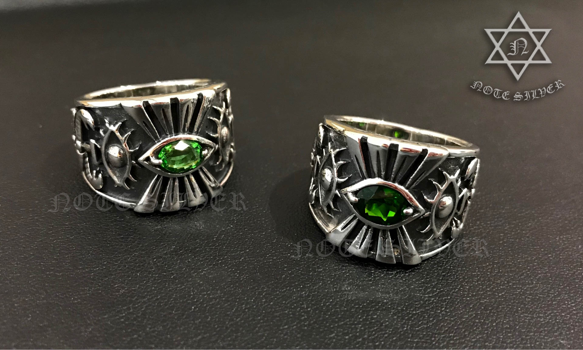 แหวนเงินแท้คทาคะดูเซียส ฝังพลอยแท้ กรีนโครมทัวร์มาลีน Sterling Silver 925 NSRG2142