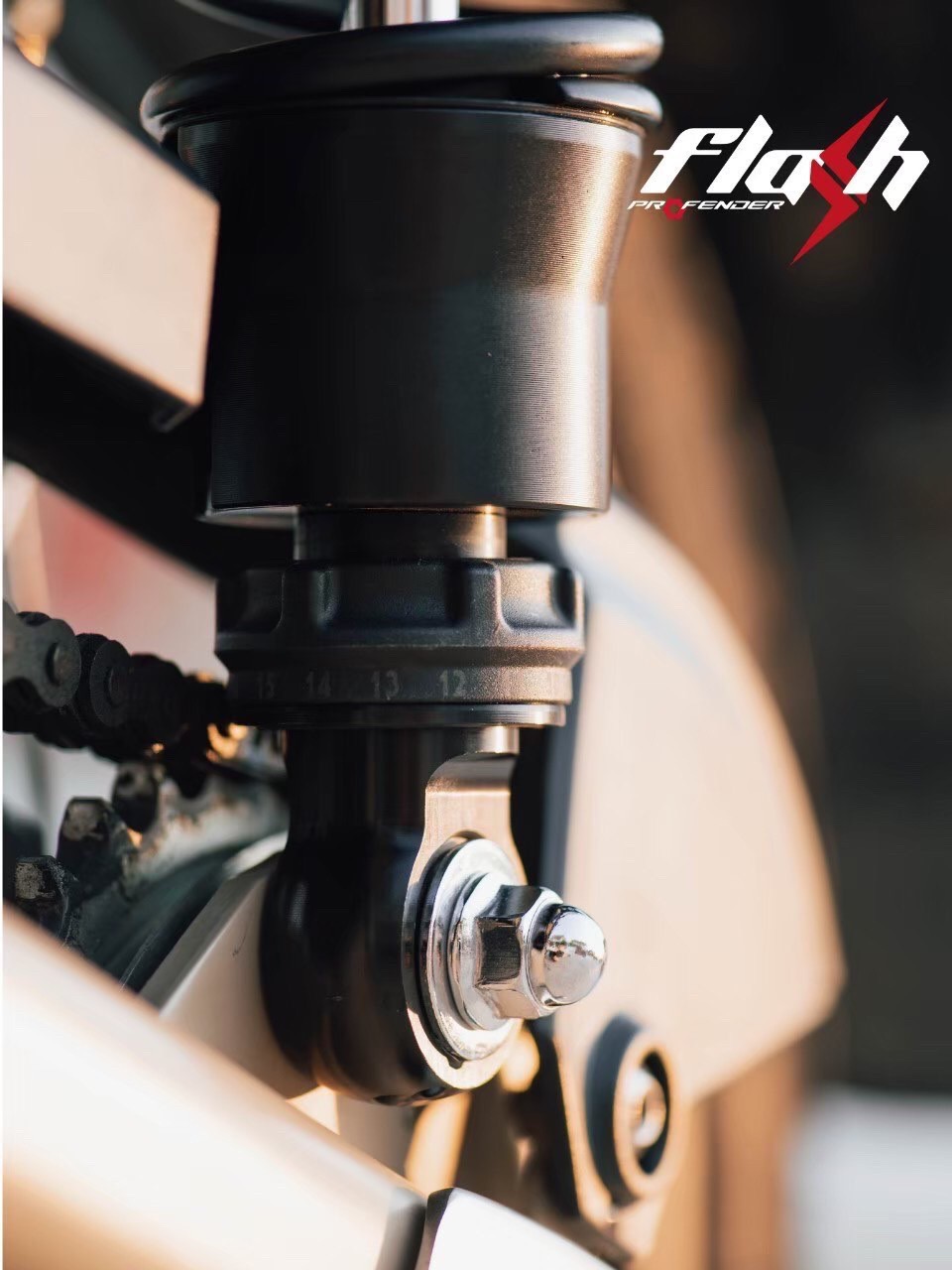 โช๊ค PROFENDER CT125 FLASH มีสีดำ-แดง ราคา5500