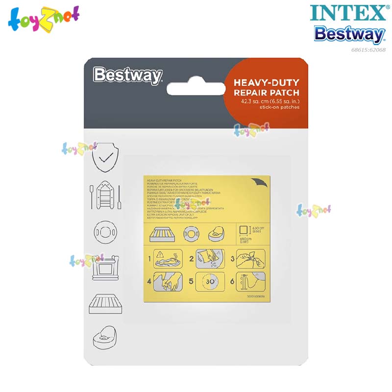 Intex Double-Quick III Air Pump no.68615 + Bestway Heavy-Duty Repair Patch no.62068/59631