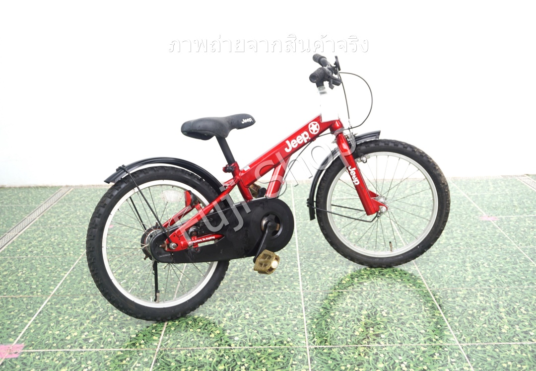 จักรยานเด็กญี่ปุ่น- ล้อ 18 นิ้ว - ไม่มีเกียร์ - Jeep - สีแดง [จักรยานมือสอง]