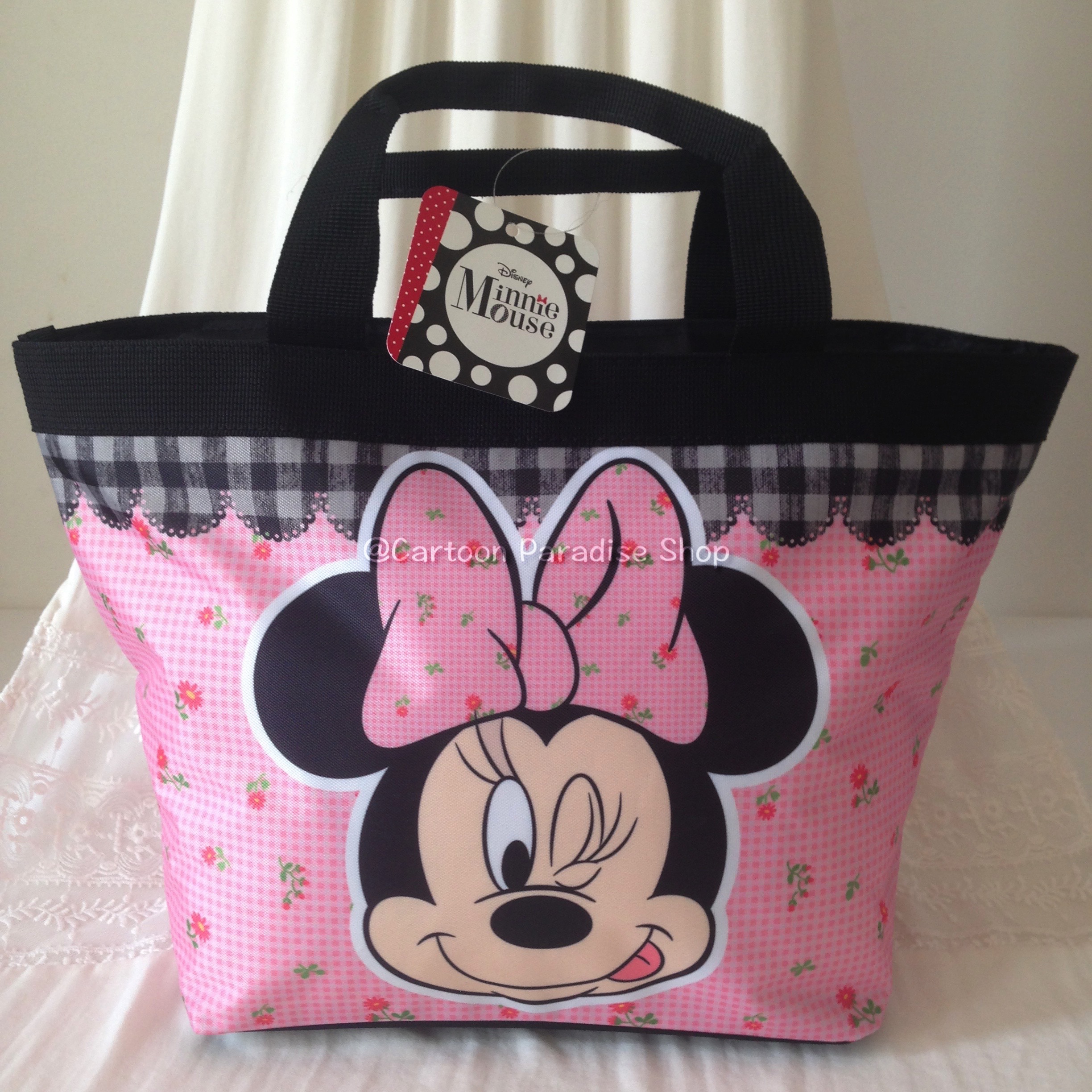 Disney กระเป๋าถือ กระเป๋าสะพาย มิกกี้เมาส์ Mickey Mouse Shoulder Handbag Shopper Tote Beach Bag Diaper Bag Purse Pink Medium