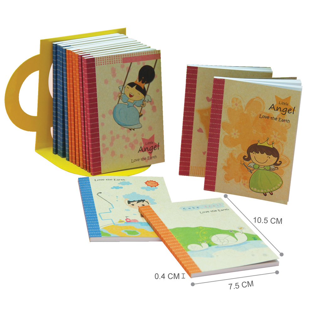 สมุดเขียน A7 ปกกระดาษคราฟท์ ลายรักษ์โลก