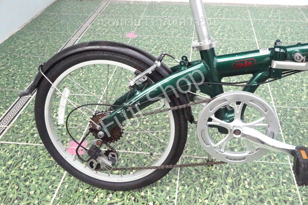 จักรยานพับได้ญี่ปุ่น - ล้อ 20 นิ้ว - มีเกียร์ - อลูมิเนียม - Dahon Route - สีเขียว [จักรยานมือสอง]