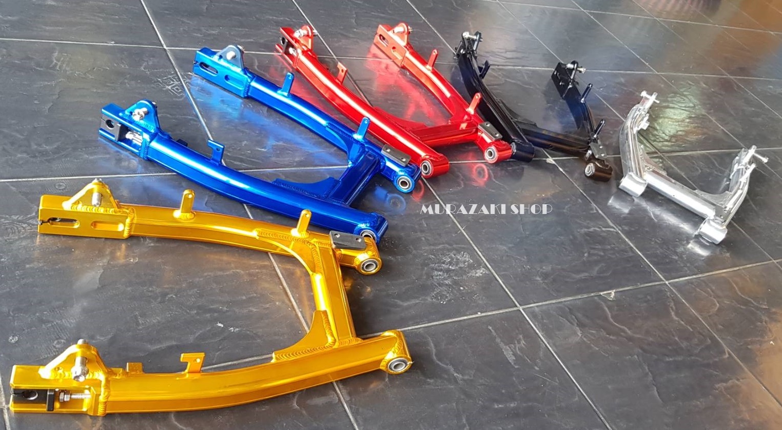 2.สวิงอาร์ม U DOM KARNCHANG - แดง ทอง ดำ น้ำเงิน HONDA MONKEY U DOM KARNCHANG SWING ARM Red, Gold, Black, Blue - ราคา6000