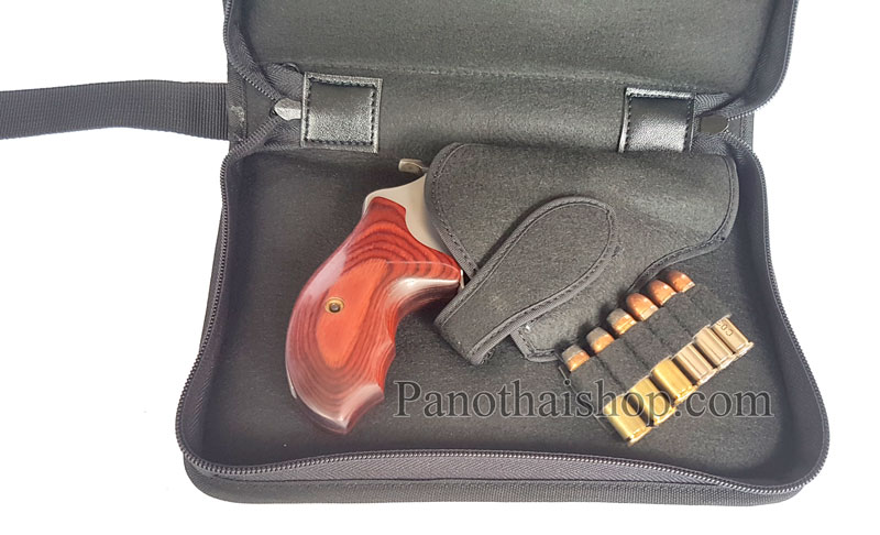 กระเป๋าใส่ปืนสั้นอย่างดีแบบผ้า น้ำหนักเบา สำหรับปืนลูกโม่ ขนาด 2 นิ้ว