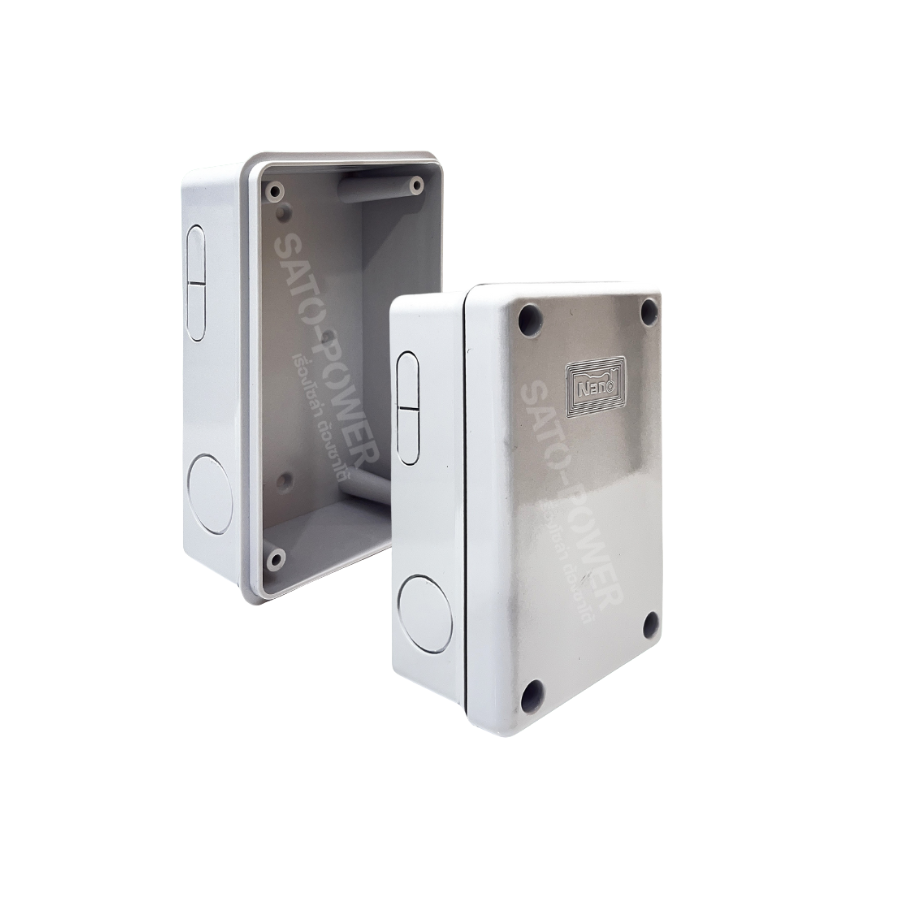 2ชิ้น/ออเดอร์ Nano กล่องกันน้ำพลาสติก นาโน ( NANO-201W ) กล่องกันฝน กล่องกันน้ำ กล่องพลาสติก ฝาทึบ Nano