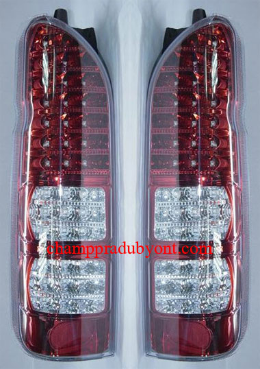 ไฟท้าย TOYOTA HIACE COMMUTER 05-16 ขาวแดง LED (V.2)