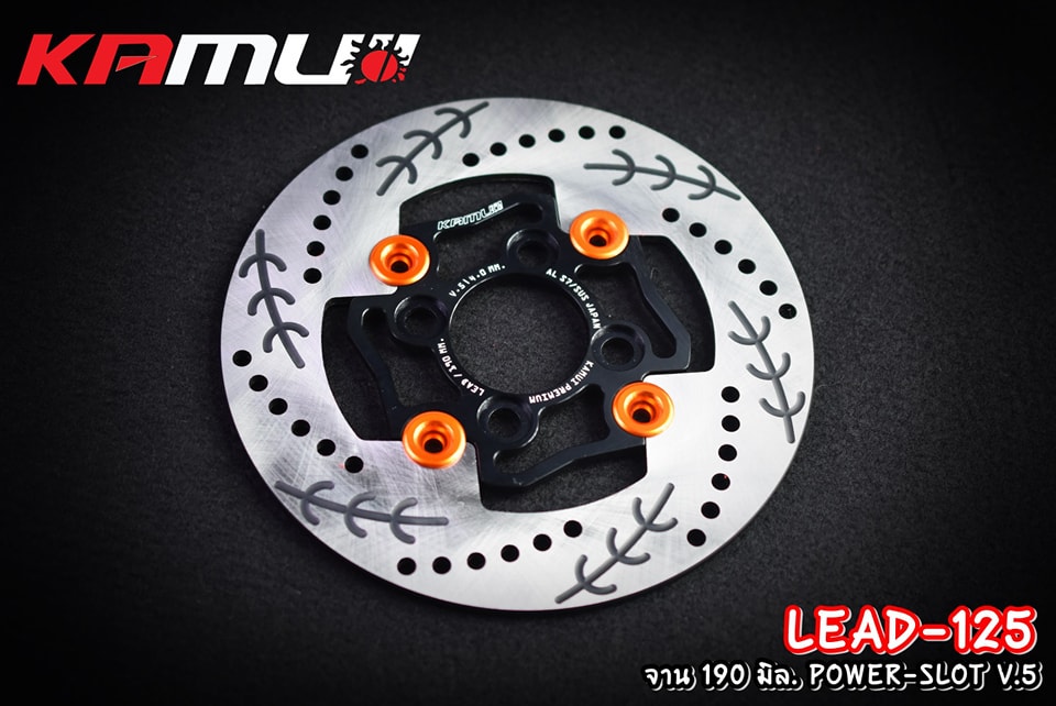 จานดิสก์หน้า Honda LEAD-125 KAMUI 190มิล. V.5 ราคา 2,800 บาทจานหน้า 190 มิล.Honda LEAD-125 🔥🔥🔥 POWER-SLOT V.5 #จานดิสก์KAMUI #lead125 #lead125kamui #lead #leadkamui #honda #hondakamui #KAMUI #จานfloating ข้อดีของจาน Floating - ใส่ป