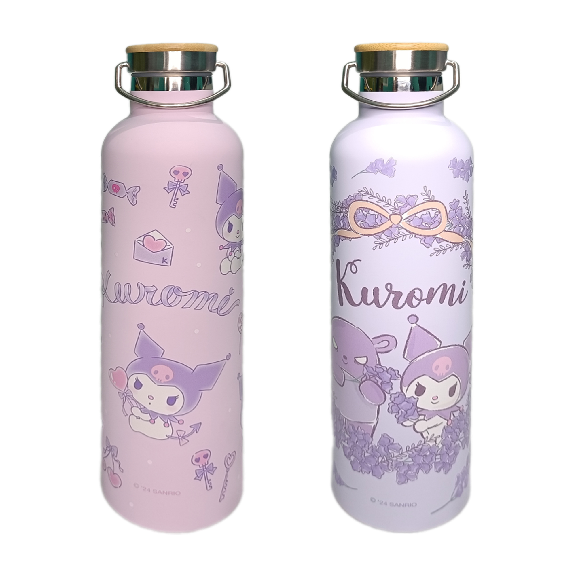 Bottle 1000 ml Sanrio Stainless Steel Kuromi ขวดน้ำเก็บความเย็นสแตนเลส ลายการ์ตูนซานริโอ ขนาด 1000 มล.