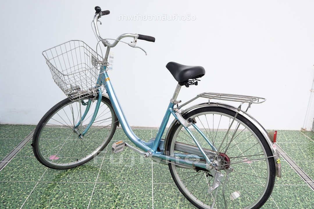 จักรยานแม่บ้านญี่ปุ่น - ล้อ 26 นิ้ว - ไม่มีเกียร์ - อลูมิเนียม - National - สีฟ้า [จักรยานมือสอง]