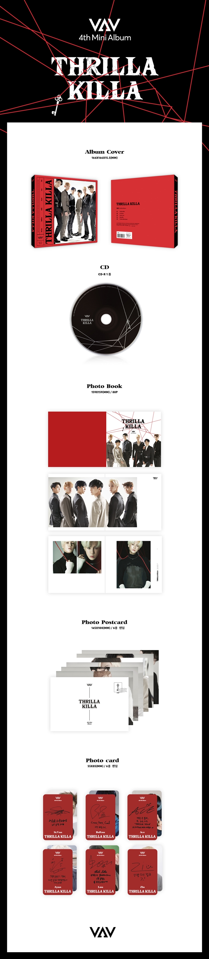 [PRE-ORDER] {อัลบั้มไซน์ทั้งวง} VAV - 4th Mini Album "THRILLA KILLA"