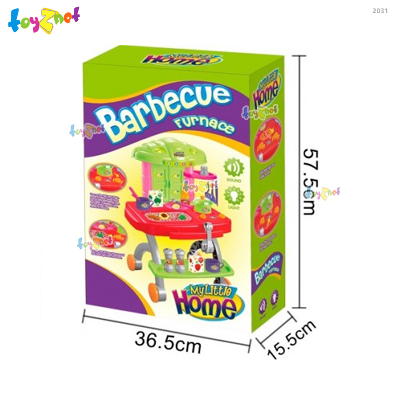 Toyznet ส่งฟรี ชุดโต๊ะครัวบาร์บีคิว (แดง-เขียว) รุ่น 2031