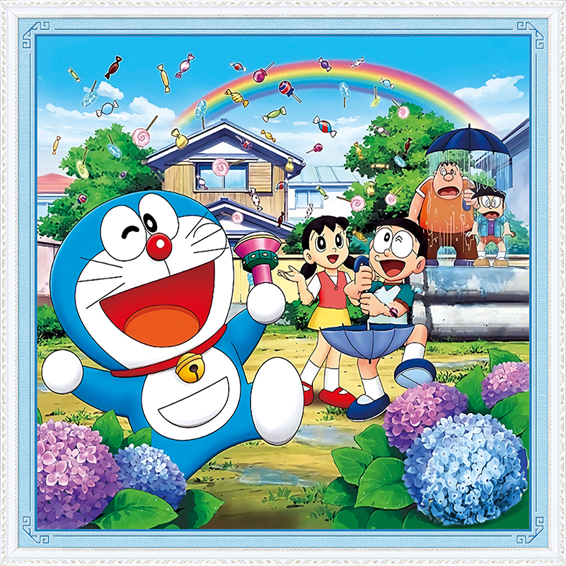 doraemon-1104 *สินค้าหมด* ชุดปักครอสติช ลายโดราเอมอน (ปักเต็มผืนผ้า ไม่มีเดินเส้น ผ้า11CTพิมพ์ลาย ปัก 3 เส้นเล็ก) ขนาด 65*65 ซม.ผ้าครอสติช 11CTพิมพ์ลายปักบนผ้า ไหมคอตตอน 55 สี ผังลาย เข็ม