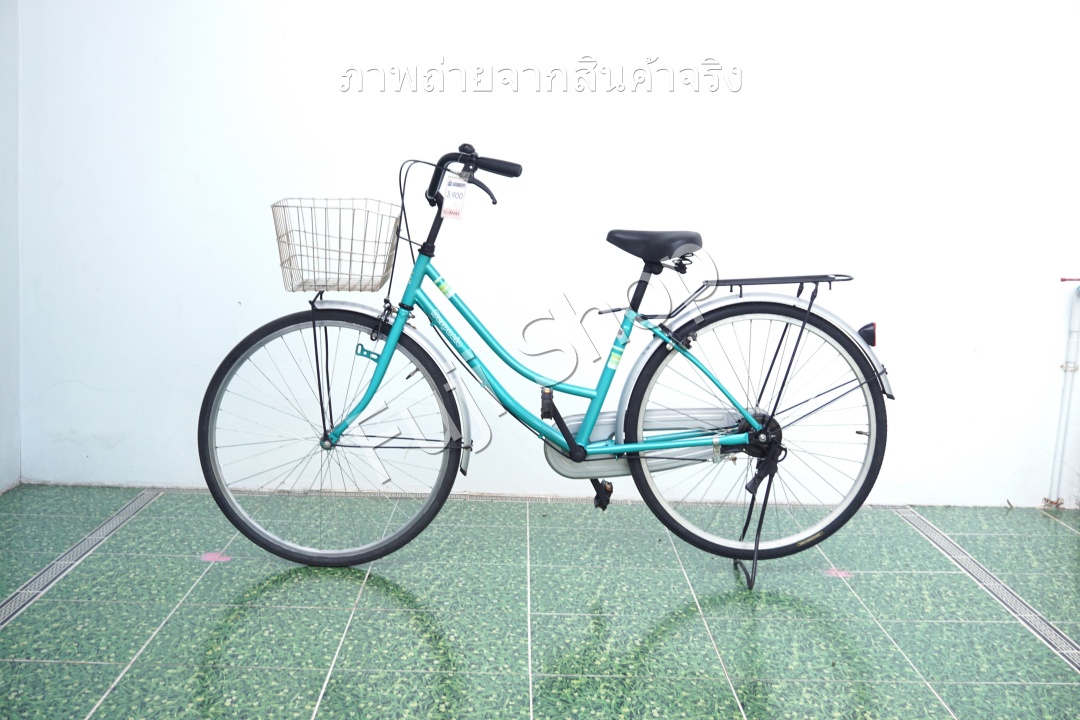 จักรยานแม่บ้านญี่ปุ่น - ล้อ 26 นิ้ว - ไม่มีเกียร์ - สีเขียว [จักรยานมือสอง]